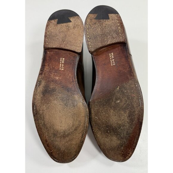 Brooks Brothers Peal & Co Shoes Mens Size 11.5 D Captoe Oxford Brown Leather - Picture 9 of 14